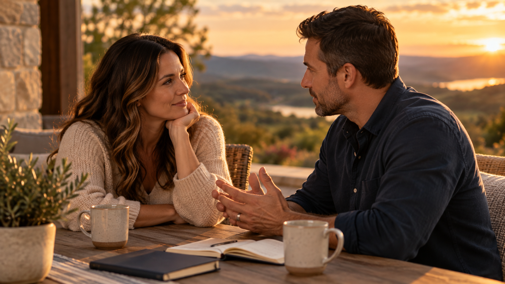 A quiet moment of reflection in marriage